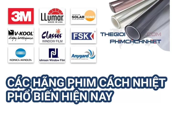 Các thương hiệu phim cách nhiệt chính hãng phổ biến hiện nay