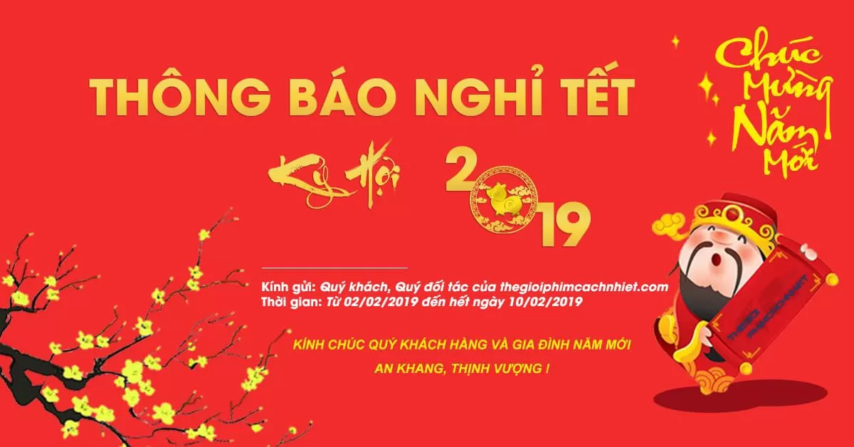 Thông báo nghỉ tết Nguyên đán Kỷ Hợi 2019